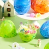 image:imageJOYIN 6 Pcs Large Clear Easter Eggs 6 Inches Jumbo Plastic Eggs Fillable for Easter Themed Hunt Colorful Basket Stuffers Fillers Filling Treats Party Favor Classroom Prize SuppliesMarble