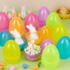 image:imageJOYIN 6 Pcs Large Clear Easter Eggs 6 Inches Jumbo Plastic Eggs Fillable for Easter Themed Hunt Colorful Basket Stuffers Fillers Filling Treats Party Favor Classroom Prize SuppliesClear
