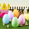image:imageJOYIN 6 Pcs Large Clear Easter Eggs 6 Inches Jumbo Plastic Eggs Fillable for Easter Themed Hunt Colorful Basket Stuffers Fillers Filling Treats Party Favor Classroom Prize SuppliesPastel