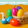 image:imageJOYIN 6 Pcs Large Clear Easter Eggs 6 Inches Jumbo Plastic Eggs Fillable for Easter Themed Hunt Colorful Basket Stuffers Fillers Filling Treats Party Favor Classroom Prize SuppliesPure
