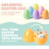 image:imageJOYIN 6 Pcs Large Clear Easter Eggs 6 Inches Jumbo Plastic Eggs Fillable for Easter Themed Hunt Colorful Basket Stuffers Fillers Filling Treats Party Favor Classroom Prize SuppliesPastel