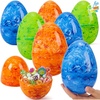 image:imageJOYIN 6 Pcs Large Clear Easter Eggs 6 Inches Jumbo Plastic Eggs Fillable for Easter Themed Hunt Colorful Basket Stuffers Fillers Filling Treats Party Favor Classroom Prize SuppliesMarble