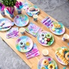 image:imageJOYIN 145 Pcs Construction Birthday Party Supplies with Banner 24 Serves Tractor Truck Tableware Set with Plates Cups Napkins and Cutlery Sets for Construction Themes Party Kids 6 7 8 YearsMermaid