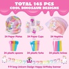 image:imageJOYIN 145 Pcs Construction Birthday Party Supplies with Banner 24 Serves Tractor Truck Tableware Set with Plates Cups Napkins and Cutlery Sets for Construction Themes Party Kids 6 7 8 YearsUnicorn