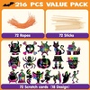 image:imageJOYIN 72 Pcs Halloween Rainbow Scratch Art Crafts for Kid Halloween Party Favors Scratch Off Paper with 18 Designs for Party Supplies Classroom Activities Game Goodies Gifts72