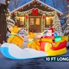 image:imageJOYIN 10 FT Long Christmas Inflatable Hanging Santa Sleigh and Reindeer Outdoor Decoration Christmas Blow Up Yard Decorations with Buildin LED for Xmas Outside Party Garden Lawn Decor