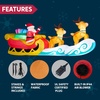 image:imageJOYIN 10 FT Long Christmas Inflatable Hanging Santa Sleigh and Reindeer Outdoor Decoration Christmas Blow Up Yard Decorations with Buildin LED for Xmas Outside Party Garden Lawn Decor