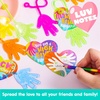 image:imageJOYIN 28 Pack Valentines Day Sticky Hands with Cards Classroom Exchange Gift for Kids Classroom and Holiday Reward Prizes Valentines Party Favors Sticky Hands Toys