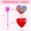 image:imageJOYIN 28 Pack Valentines Day Sticky Hands with Cards Classroom Exchange Gift for Kids Classroom and Holiday Reward Prizes Valentines Party Favors Sticky Hands Toys