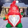 image:imageJOIEDOMI 6 FT Tall Christmas Inflatables Outdoor Decoration Blow Up Gnome with Gift amp Candy Cane Christmas Yard Inflatables Gnome Outdoor Decor with LED for Xmas Decor Outside