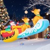 image:imageJOYIN 10 FT Long Christmas Inflatable Hanging Santa Sleigh and Reindeer Outdoor Decoration Christmas Blow Up Yard Decorations with Buildin LED for Xmas Outside Party Garden Lawn Decor