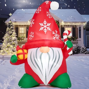image:imageJOIEDOMI 6 FT Tall Christmas Inflatables Outdoor Decoration Blow Up Gnome with Gift amp Candy Cane Christmas Yard Inflatables Gnome Outdoor Decor with LED for Xmas Decor Outside
