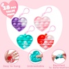 image:imageJOYIN 28 Packs Valentines Day Gift Cards with Pop Bubble Fidget Toys Heart Keychain Stress Relief Fidget Toy for Kids Adult Party Favors School Classmate Valentines Gifts