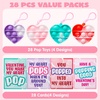 image:imageJOYIN 28 Packs Valentines Day Gift Cards with Pop Bubble Fidget Toys Heart Keychain Stress Relief Fidget Toy for Kids Adult Party Favors School Classmate Valentines Gifts