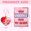 image:imageJOYIN 28 Packs Valentines Day Gift Cards with Pop Bubble Fidget Toys Heart Keychain Stress Relief Fidget Toy for Kids Adult Party Favors School Classmate Valentines Gifts
