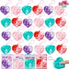 image:imageJOYIN 28 Packs Valentines Day Gift Cards with Pop Bubble Fidget Toys Heart Keychain Stress Relief Fidget Toy for Kids Adult Party Favors School Classmate Valentines Gifts