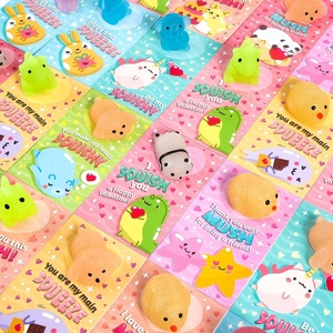 image:imageJOYIN 28 Packs Valentines Day Gifts for Kids Kawaii Mochi Squishy Toy with Valentines Day Cards for Kids School Classroom Stress Relief Toy for Boy Girl Valentine Party Favor Class Exchange PrizesKawaii Valentine Mochi