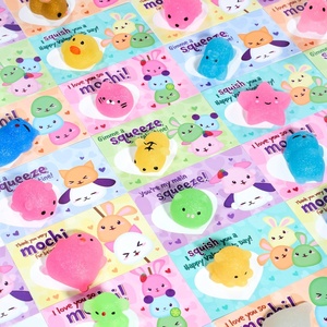 image:imageJOYIN 28 Packs Valentines Day Gifts for Kids Kawaii Mochi Squishy Toy with Valentines Day Cards for Kids School Classroom Stress Relief Toy for Boy Girl Valentine Party Favor Class Exchange PrizesCute Valentine Mochi
