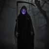 image:imageJOYIN Halloween LED Skull Mask with Light Up Gloves Purple Scary LED Skeleton and Glow in The Dark Skeleton Mask for Adult Men Women Halloween Cosplay Costume Accessory Dress UpPurple