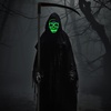 image:imageJOYIN Halloween LED Skull Mask with Light Up Gloves Purple Scary LED Skeleton and Glow in The Dark Skeleton Mask for Adult Men Women Halloween Cosplay Costume Accessory Dress UpGreen