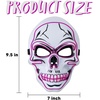 image:imageJOYIN Halloween LED Skull Mask with Light Up Gloves Purple Scary LED Skeleton and Glow in The Dark Skeleton Mask for Adult Men Women Halloween Cosplay Costume Accessory Dress UpPurple