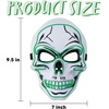 image:imageJOYIN Halloween LED Skull Mask with Light Up Gloves Purple Scary LED Skeleton and Glow in The Dark Skeleton Mask for Adult Men Women Halloween Cosplay Costume Accessory Dress UpGreen