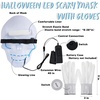 image:imageJOYIN Halloween LED Skull Mask with Light Up Gloves Purple Scary LED Skeleton and Glow in The Dark Skeleton Mask for Adult Men Women Halloween Cosplay Costume Accessory Dress UpBlue