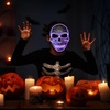 image:imageJOYIN Halloween LED Skull Mask with Light Up Gloves Purple Scary LED Skeleton and Glow in The Dark Skeleton Mask for Adult Men Women Halloween Cosplay Costume Accessory Dress UpPurple