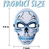 image:imageJOYIN Halloween LED Skull Mask with Light Up Gloves Purple Scary LED Skeleton and Glow in The Dark Skeleton Mask for Adult Men Women Halloween Cosplay Costume Accessory Dress UpBlue