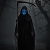 image:imageJOYIN Halloween LED Skull Mask with Light Up Gloves Purple Scary LED Skeleton and Glow in The Dark Skeleton Mask for Adult Men Women Halloween Cosplay Costume Accessory Dress UpBlue