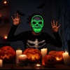 image:imageJOYIN Halloween LED Skull Mask with Light Up Gloves Purple Scary LED Skeleton and Glow in The Dark Skeleton Mask for Adult Men Women Halloween Cosplay Costume Accessory Dress UpGreen