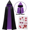 image:imageJOYIN Halloween Vampire CapeVampire Cloak Costume Accessories with Reversible Hooded and Tattoo Scar for Adult UnisexBlack Purple