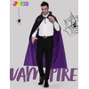 image:imageJOYIN Halloween Vampire CapeVampire Cloak Costume Accessories with Reversible Hooded and Tattoo Scar for Adult UnisexBlack Purple