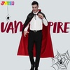 image:imageJOYIN Halloween Vampire CapeVampire Cloak Costume Accessories with Reversible Hooded and Tattoo Scar for Adult UnisexBlack Red