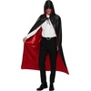 image:imageJOYIN Halloween Vampire CapeVampire Cloak Costume Accessories with Reversible Hooded and Tattoo Scar for Adult UnisexBlack Red