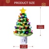 image:imageJOYIN 55 2 Pcs Ceramic Xmas Tree Night Lights Classic Christmas Decor Night Lights with 54 LEDs Mini Tree Lights Plug in Christmas Decoration Bedroom Living Room Hallway Holiday Indoor Decor