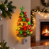 image:imageJOYIN 55 2 Pcs Ceramic Xmas Tree Night Lights Classic Christmas Decor Night Lights with 54 LEDs Mini Tree Lights Plug in Christmas Decoration Bedroom Living Room Hallway Holiday Indoor Decor