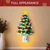 image:imageJOYIN 55 2 Pcs Ceramic Xmas Tree Night Lights Classic Christmas Decor Night Lights with 54 LEDs Mini Tree Lights Plug in Christmas Decoration Bedroom Living Room Hallway Holiday Indoor Decor