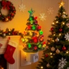 image:imageJOYIN 55 2 Pcs Ceramic Xmas Tree Night Lights Classic Christmas Decor Night Lights with 54 LEDs Mini Tree Lights Plug in Christmas Decoration Bedroom Living Room Hallway Holiday Indoor Decor