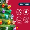 image:imageJoiedomi 12 White Christmas Ceramic Tree Light up Tabletop Xmas Tree with 49 LED Lights Ceramic Decor with Christmas Design Xmas Holiday Indoor Office Table Centerpiece DecorationGreen