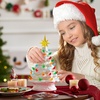 image:imageJoiedomi 12 White Christmas Ceramic Tree Light up Tabletop Xmas Tree with 49 LED Lights Ceramic Decor with Christmas Design Xmas Holiday Indoor Office Table Centerpiece DecorationWhite