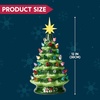image:imageJoiedomi 12 White Christmas Ceramic Tree Light up Tabletop Xmas Tree with 49 LED Lights Ceramic Decor with Christmas Design Xmas Holiday Indoor Office Table Centerpiece DecorationGreen