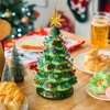image:imageJoiedomi 12 White Christmas Ceramic Tree Light up Tabletop Xmas Tree with 49 LED Lights Ceramic Decor with Christmas Design Xmas Holiday Indoor Office Table Centerpiece DecorationGreen
