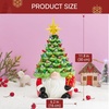 image:imageJoiedomi 12 White Christmas Ceramic Tree Light up Tabletop Xmas Tree with 49 LED Lights Ceramic Decor with Christmas Design Xmas Holiday Indoor Office Table Centerpiece DecorationGreen and Red