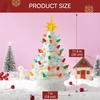 image:imageJoiedomi 12 White Christmas Ceramic Tree Light up Tabletop Xmas Tree with 49 LED Lights Ceramic Decor with Christmas Design Xmas Holiday Indoor Office Table Centerpiece DecorationWhite