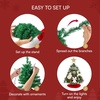 image:imageJoiedomi 242FT Tabletop Mini Christmas Tree Pre lit with Warm Lights Holly Berries Pine Cones and Ornaments for Indoor Artificial Mini Xmas Tree Holiday Season Decorations GoldTree with Tree Skirt