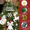 image:imageJoiedomi 242FT Tabletop Mini Christmas Tree Pre lit with Warm Lights Holly Berries Pine Cones and Ornaments for Indoor Artificial Mini Xmas Tree Holiday Season Decorations GoldTree with Tree Skirt
