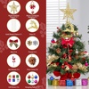 image:imageJoiedomi 242FT Tabletop Mini Christmas Tree Pre lit with Warm Lights Holly Berries Pine Cones and Ornaments for Indoor Artificial Mini Xmas Tree Holiday Season Decorations GoldTree with bell