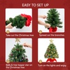 image:imageJoiedomi 242FT Tabletop Mini Christmas Tree Pre lit with Warm Lights Holly Berries Pine Cones and Ornaments for Indoor Artificial Mini Xmas Tree Holiday Season Decorations GoldTree with Tree Topper