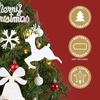 image:imageJoiedomi 242FT Tabletop Mini Christmas Tree Pre lit with Warm Lights Holly Berries Pine Cones and Ornaments for Indoor Artificial Mini Xmas Tree Holiday Season Decorations GoldTree with Tree Skirt